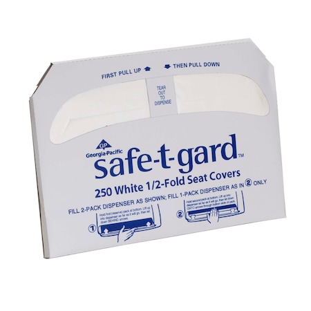 Safe-T-Gard 1/2-Fold Toilet Seatcovers, PK1000 47052